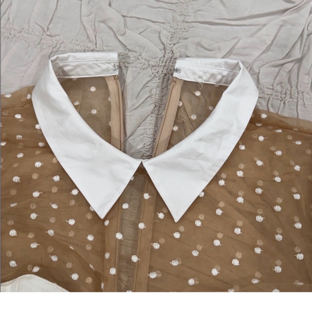 Fleur du Mal white and tan polka dot bodysuit. New with tags - Picture 6 of 11